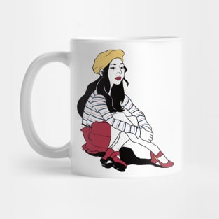 Girl in Red Shoes Mug